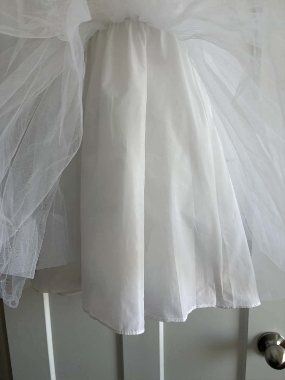 White Flower Girl Tulle Dress - Picture 3 of 11